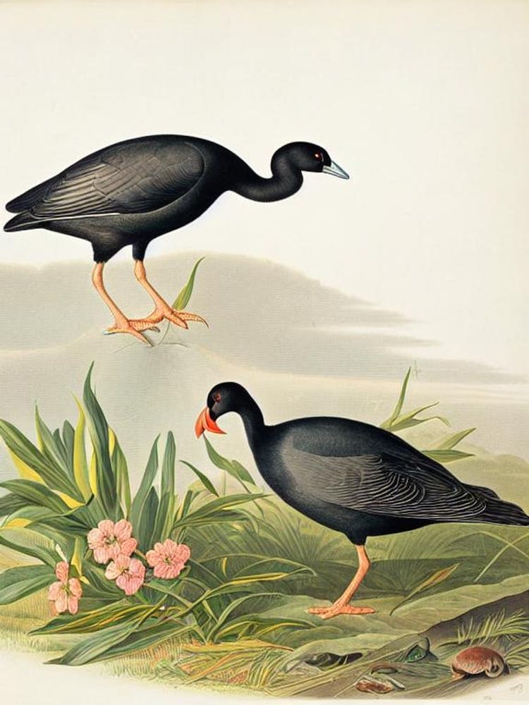 Coot James Audubon Vintage Style Bird