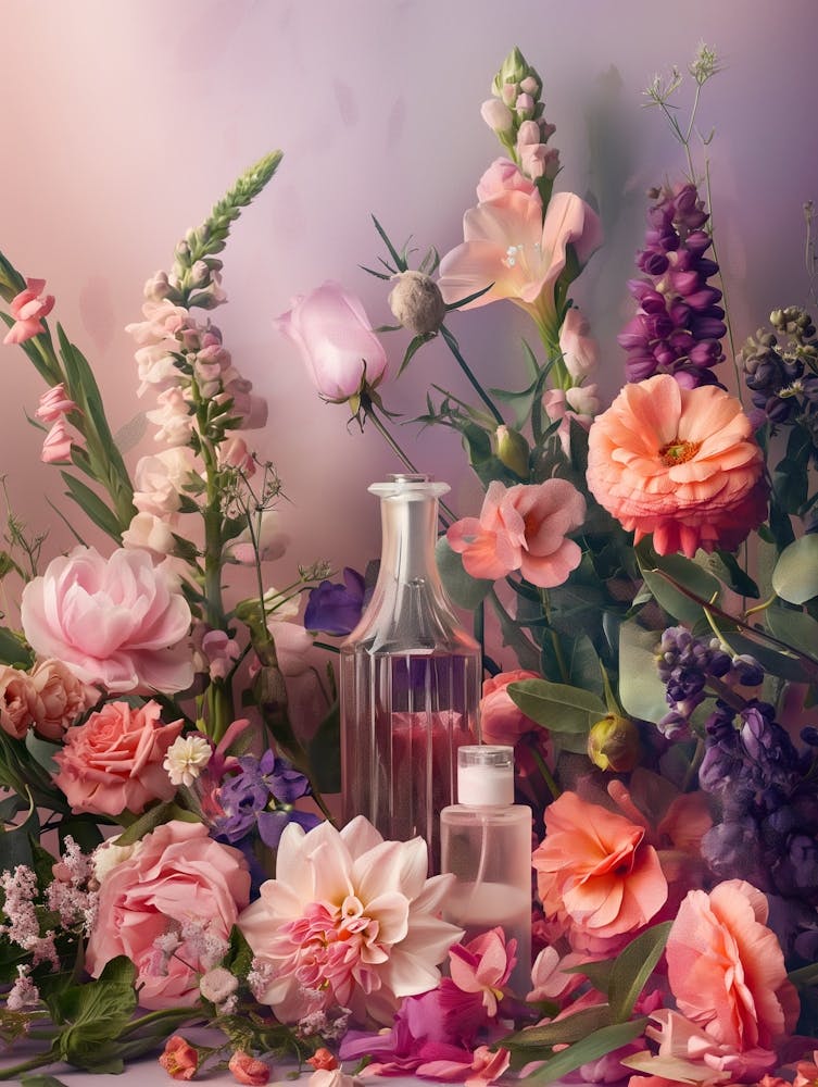 Atzhomeskin An Image Of Flowers And Perfumes On A Background In 8c4be771 C735 43b7 B21c 6e448cd2ad90