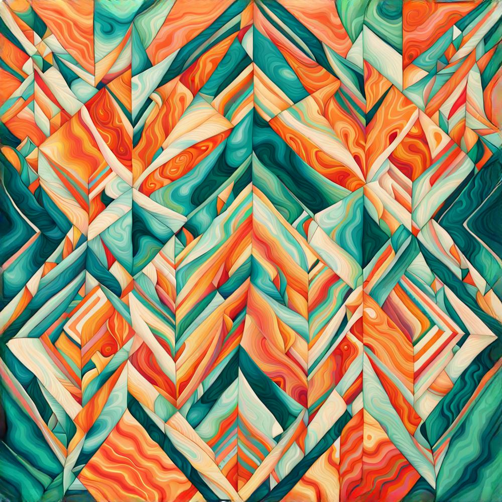 A Mesmerizing Pattern Art Inspired By The Dynamic Spirit Of Miamis Street Patterns, 220