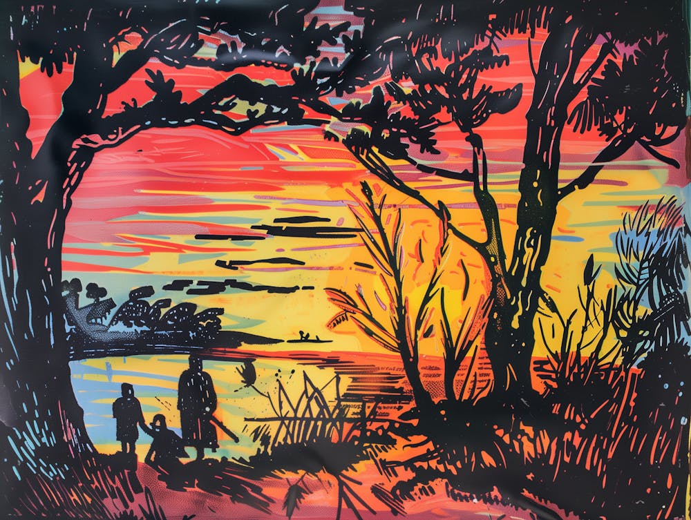 Sunset By The Lake