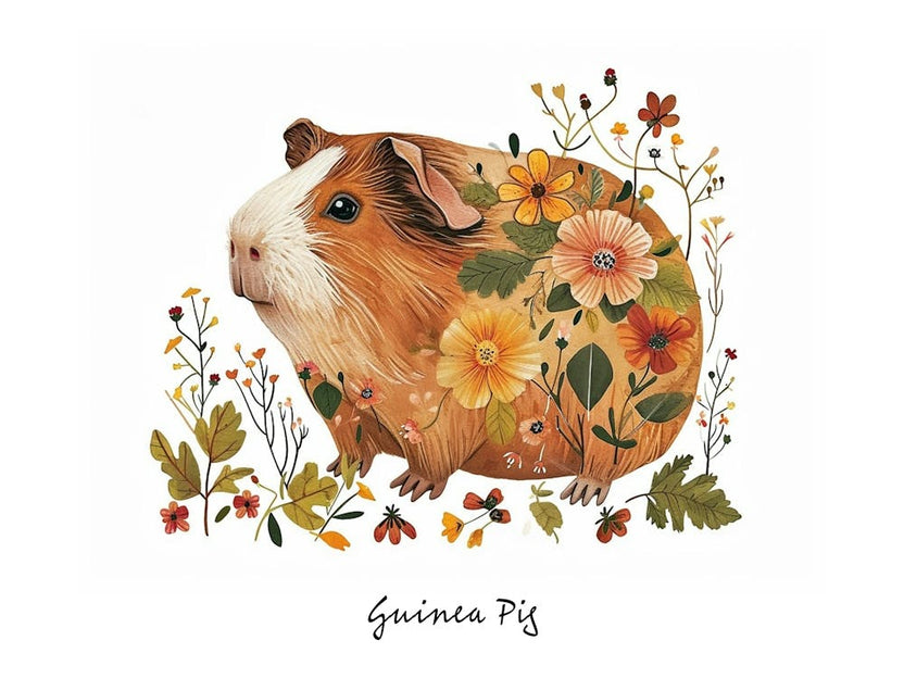 Little Floral Guinea Pig 2 Poster