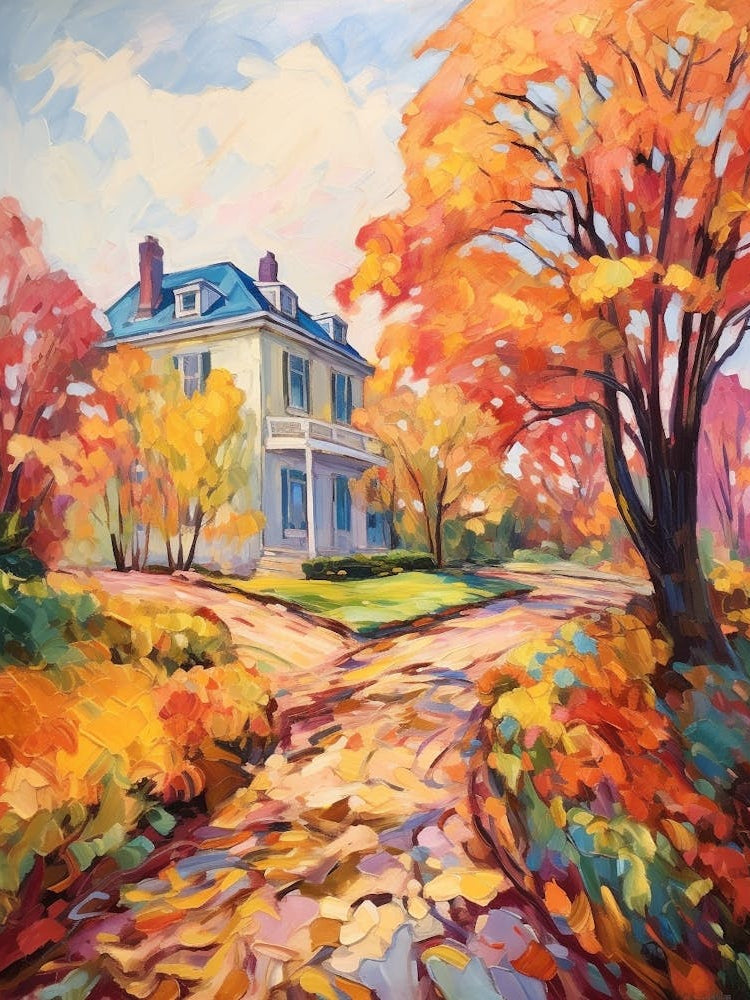 Autumn Gardens Painting Longue Vue House And Gardens Usa 1