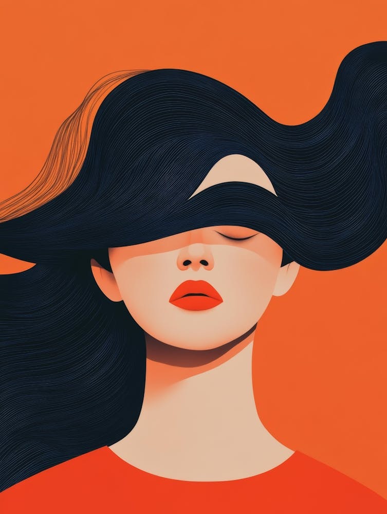 Woman With Black Hair 1