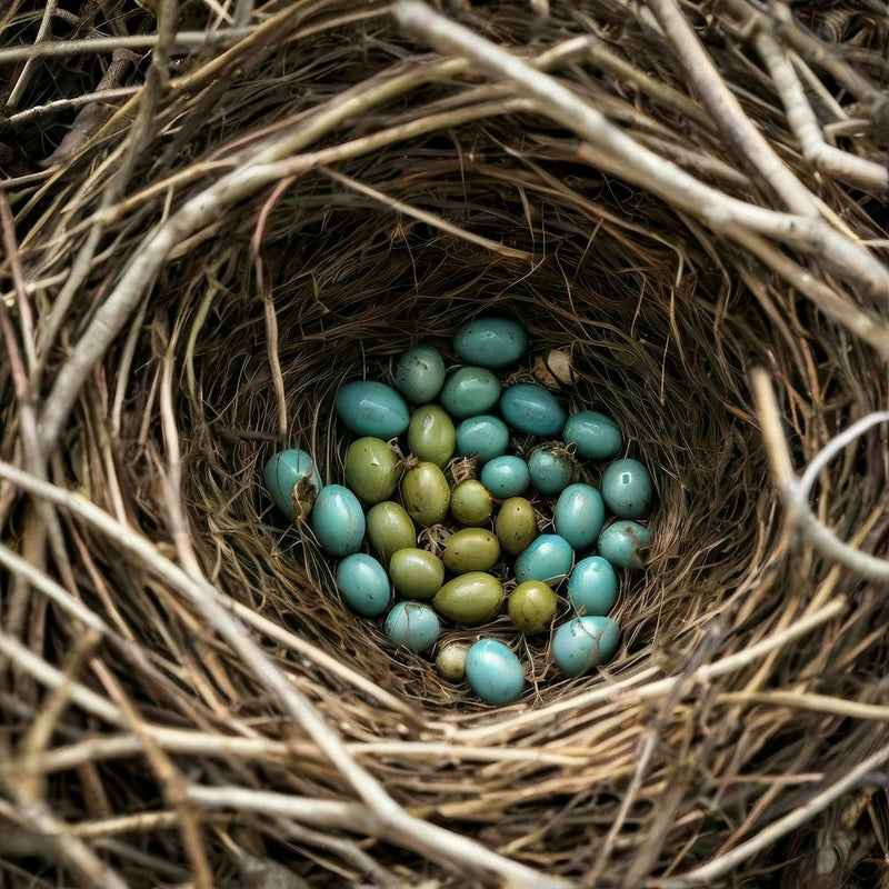 Blue Eggs In A Nest 1