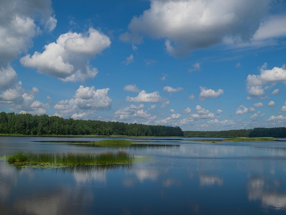Reflection Of Clouds In A Lake