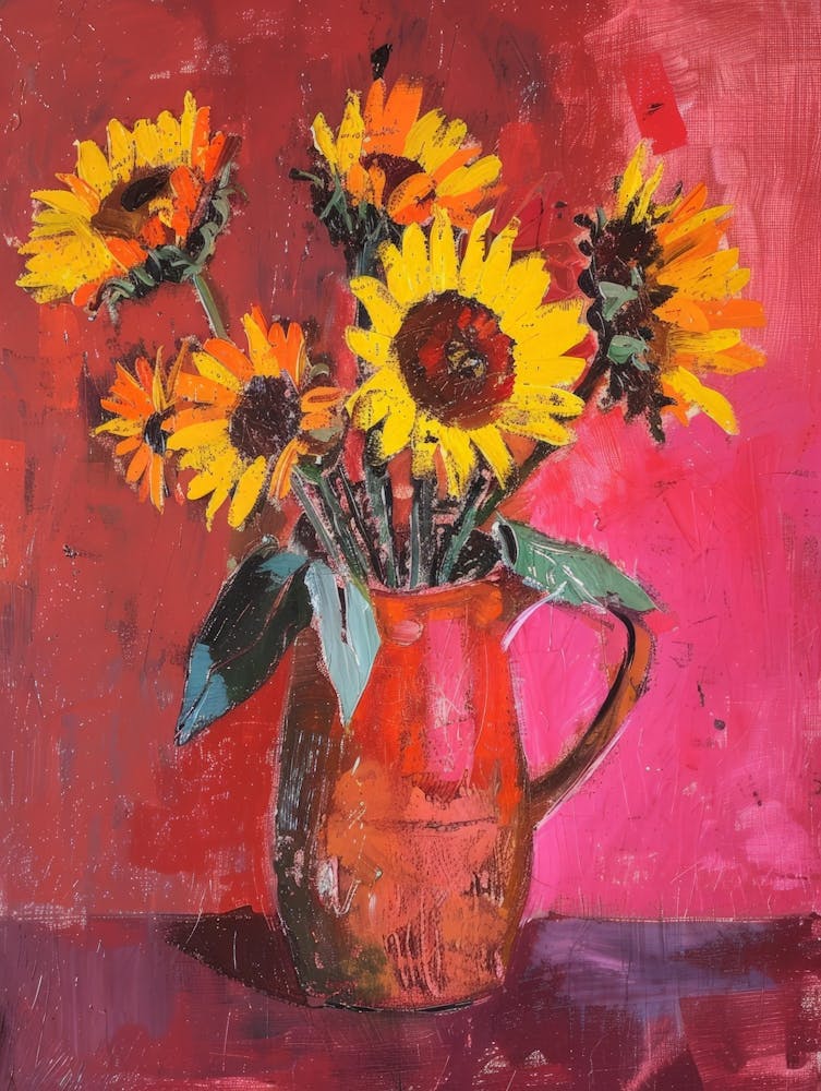 Sunflowers In A Jug 1
