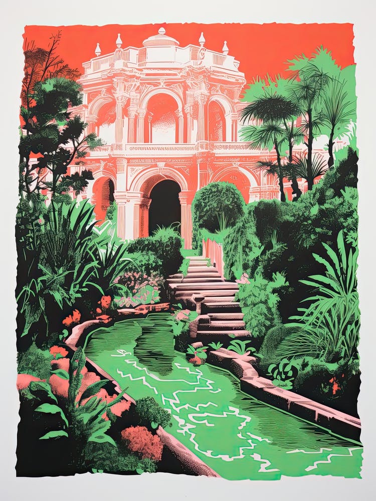 Gradens At The Palace Of Fine Arts Abstract Riso Style 1