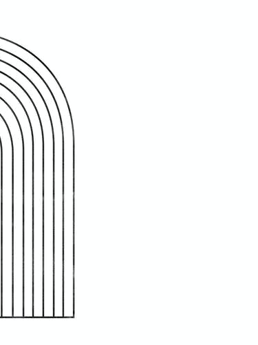 Monochrome Geometric Arches Line
