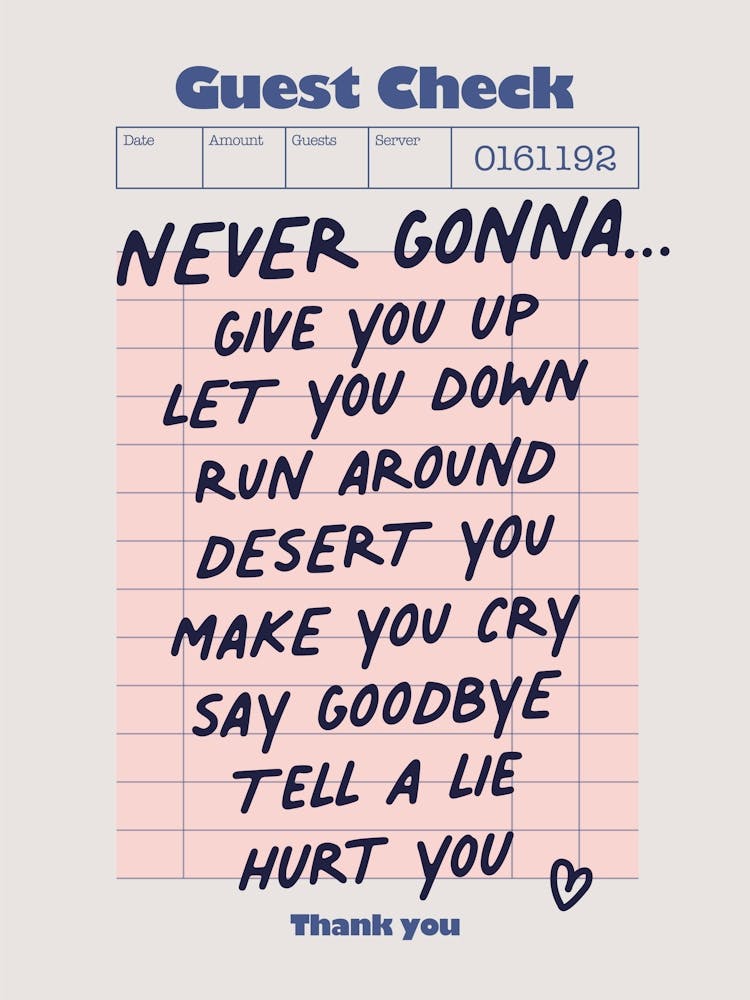 Rick Astley - Never Gunna Give You Up