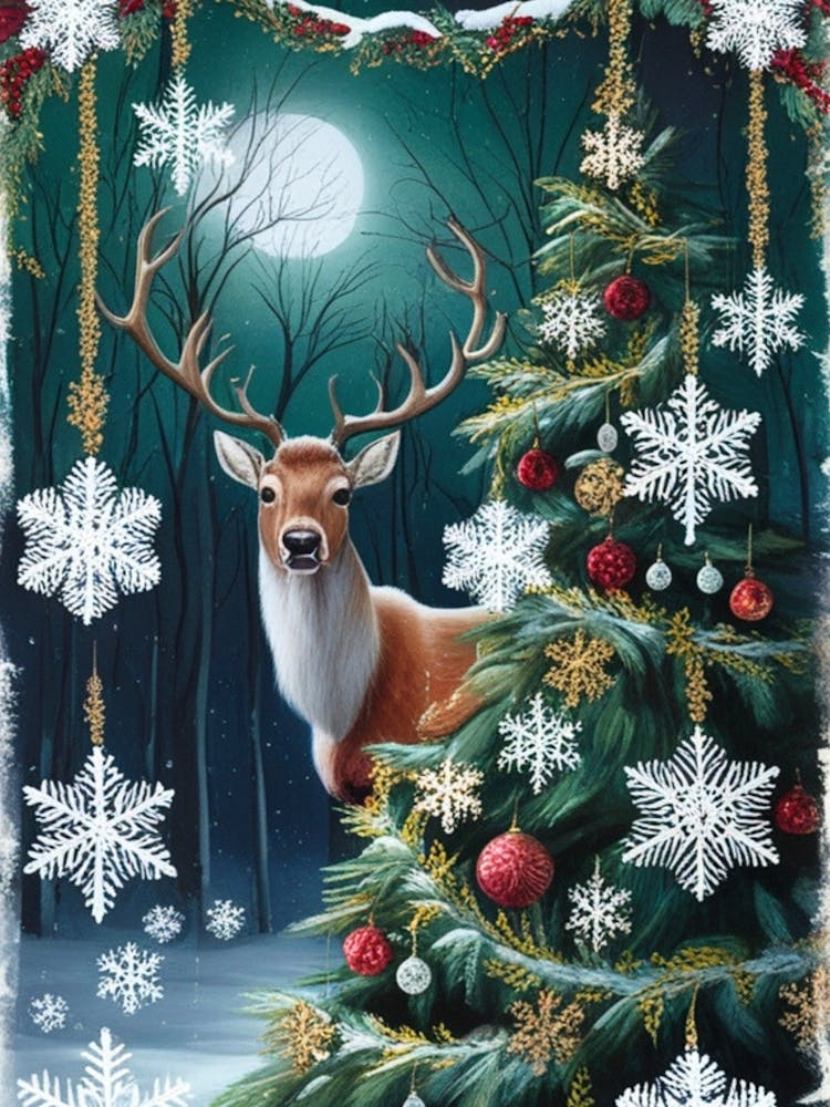 William Morris Deer In The Snow