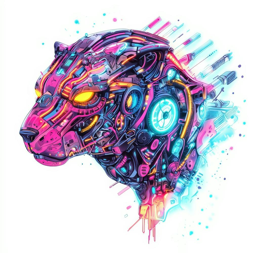 Tiger.Generiert AI. Wand 4