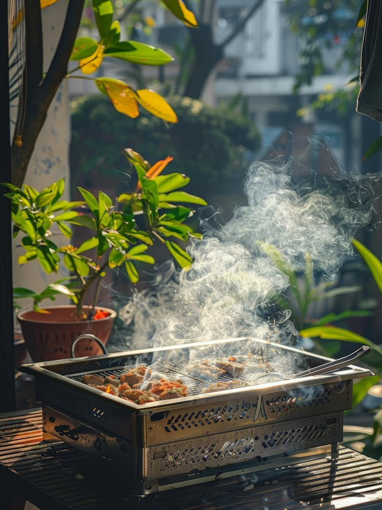 Bbq Grill With Smoke
