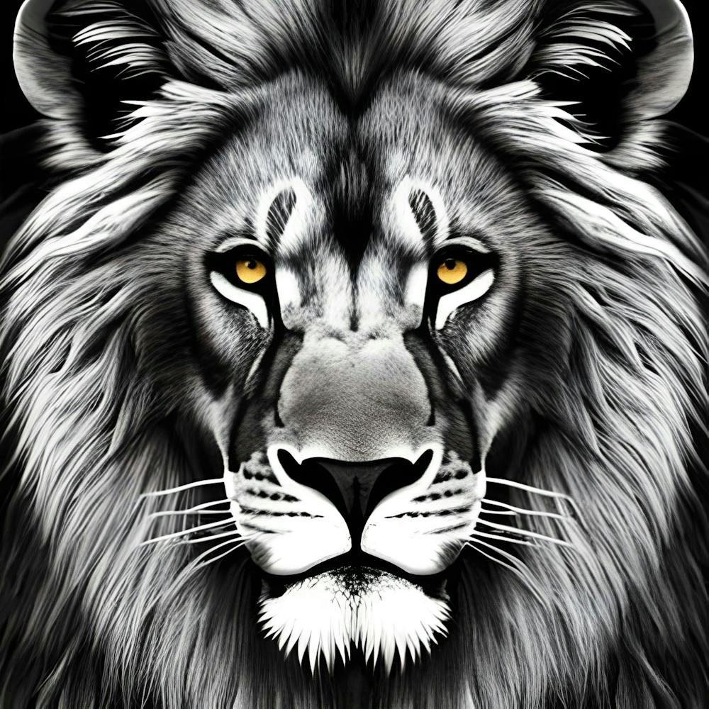 TIGER IN BLACK AND WHITE PRINT