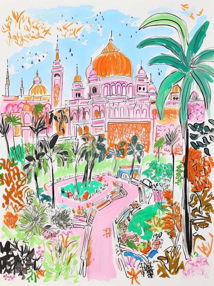 Delhi, Dreamy Storybook Illustration 4