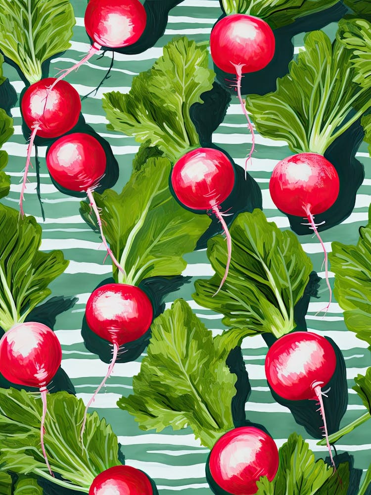 Radishes Summer Illustration 2