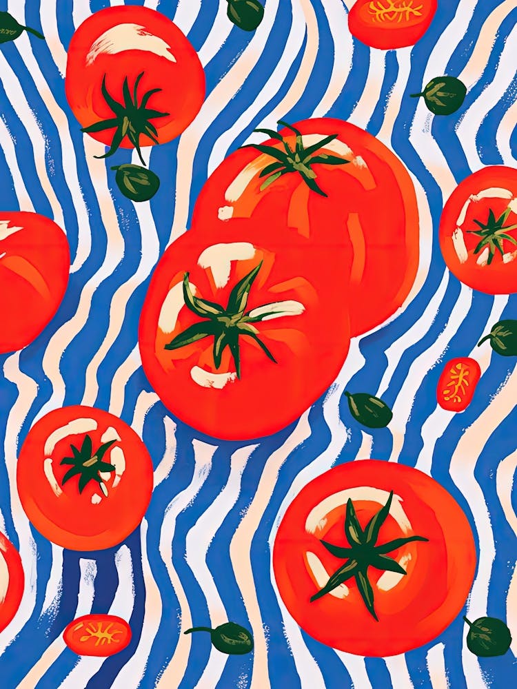 Tomatoes Fruit Summer Illustration 4