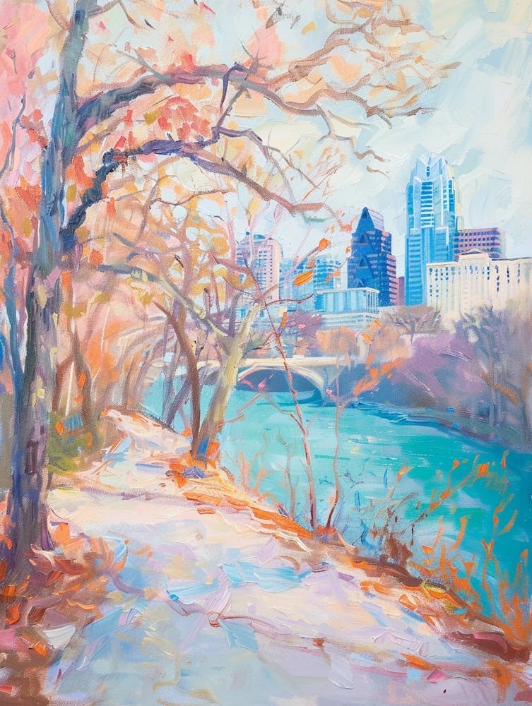 Red River Cultural District Austin Texas Oil Painting 3