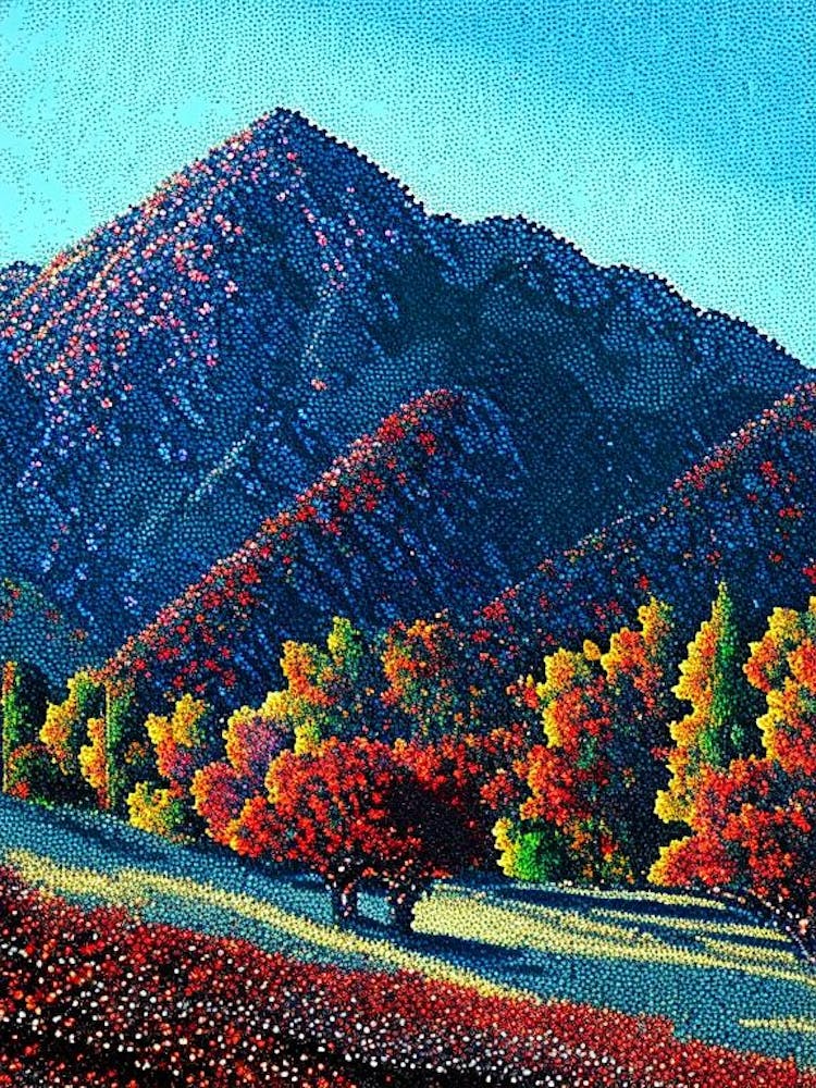 Tierra Del Fuego National Park Argentina Pointillism