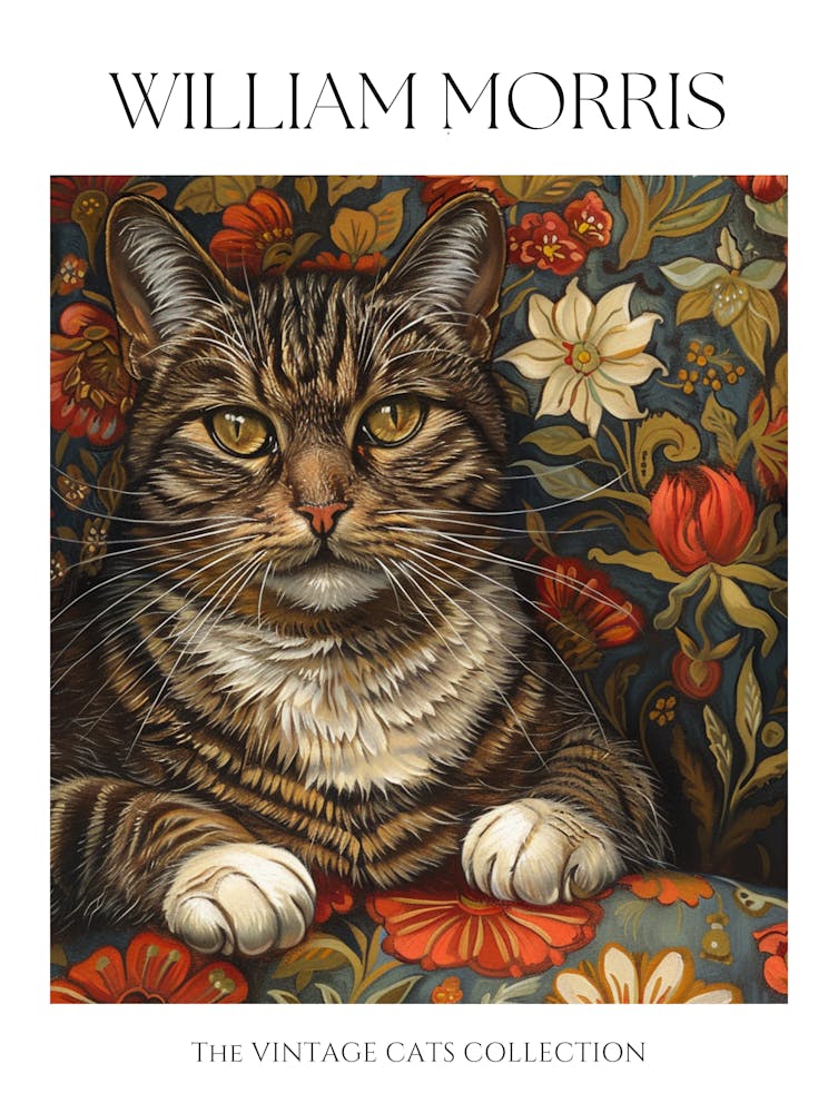 William Morris Inspired Vintage Cats Collection