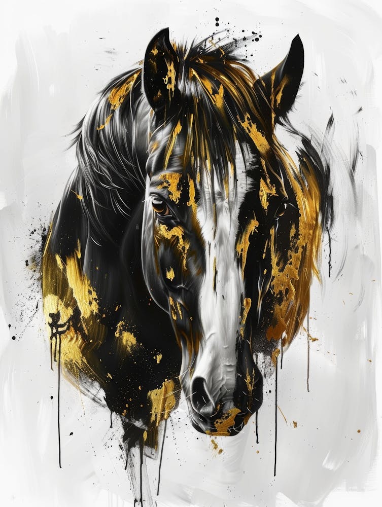 Gold Horse Canvas Print