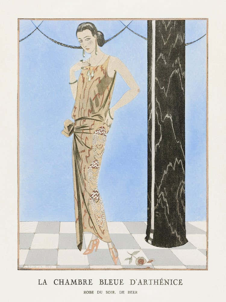 La Chambre Bleue D Arthénice Robe Du Soir, De Beer (1923), 1 George Barbier