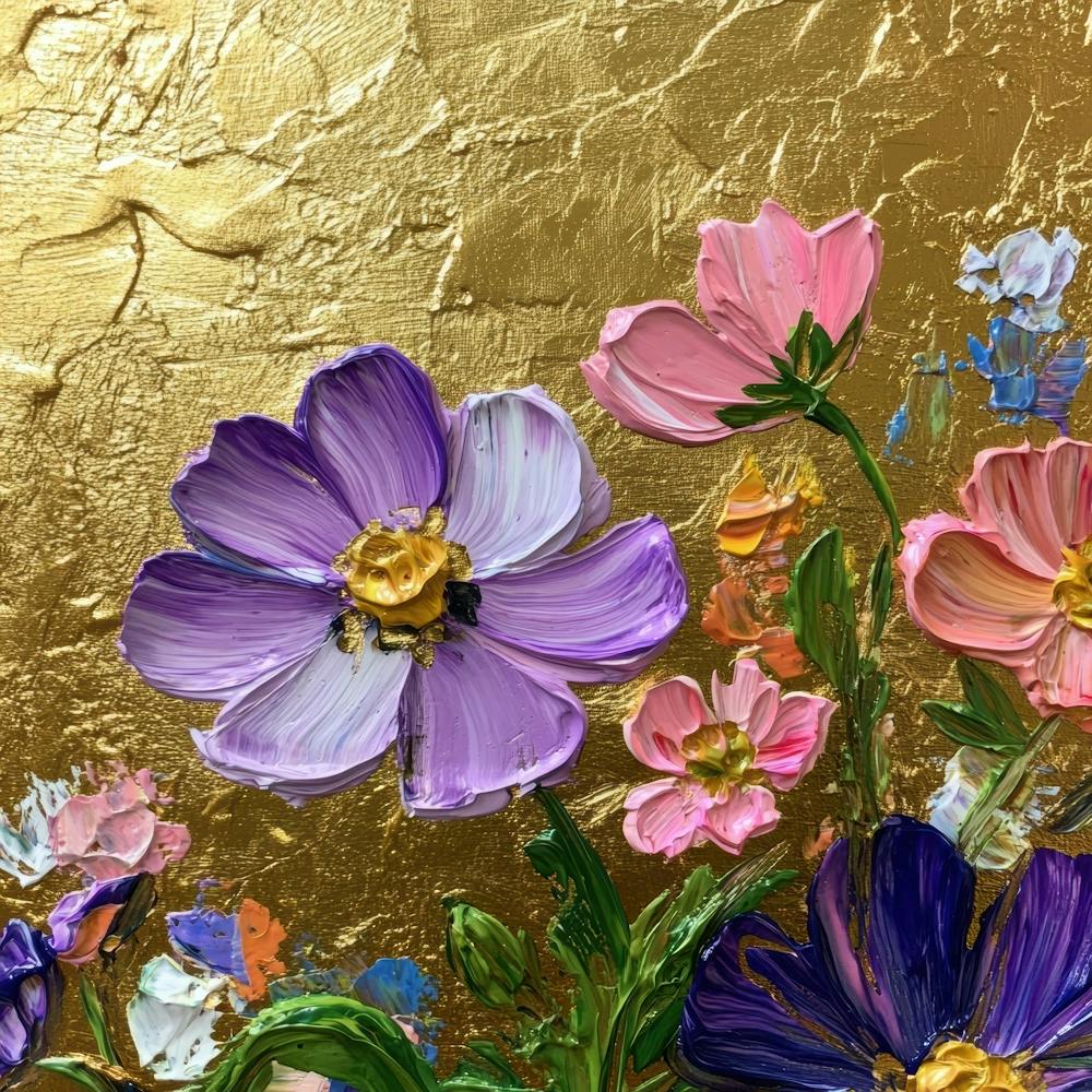 Flowers On Gold