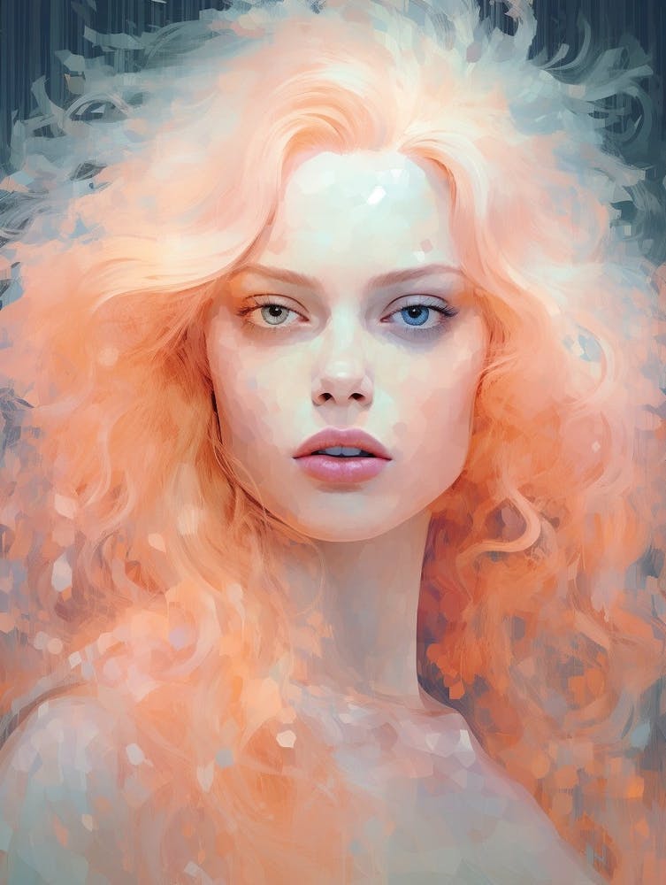 Digital Pixelation Abstract Lady 6