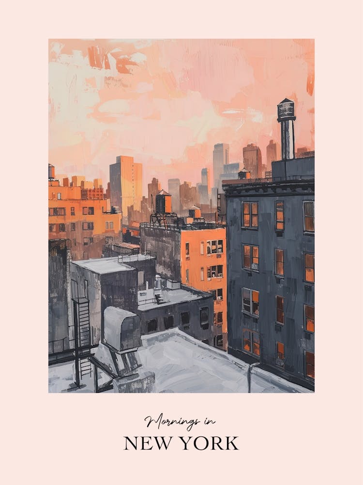 Mornings In New York Rooftops Morning Skyline 1