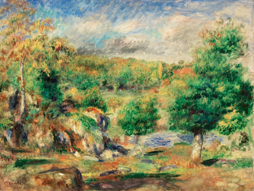 Kastanienbäume, Pont Aven (1892), Pierre Auguste Renoir