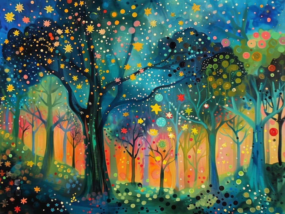 Starry Night Forest