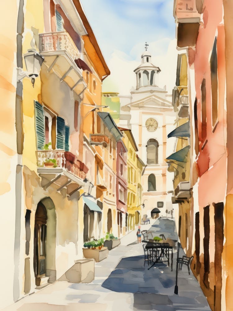 Ancona, Italy Watercolour Streets 2