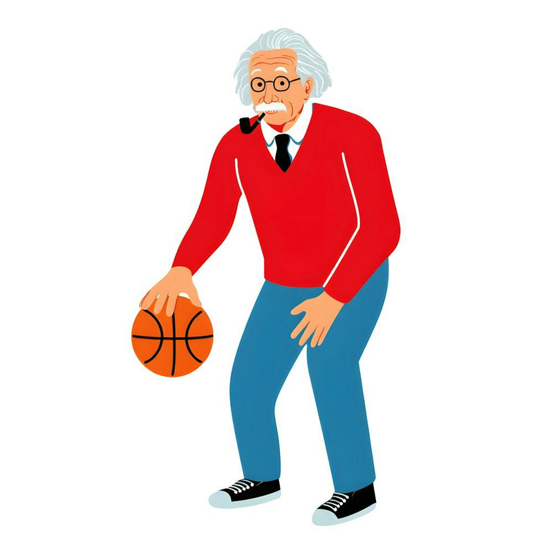Einstein on the Court – A Playful Mashup of Genius and Sport