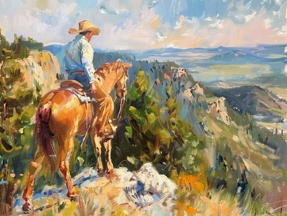 Cowboy In Black Hills South Dakota 3