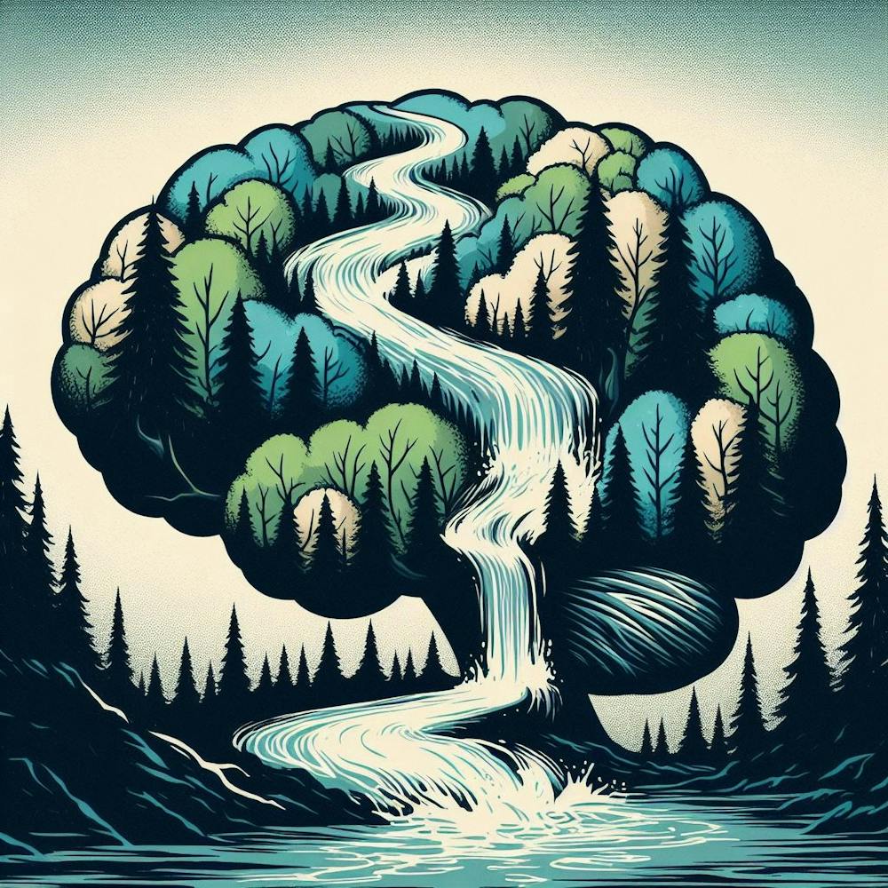 Brain Waterfall Trees