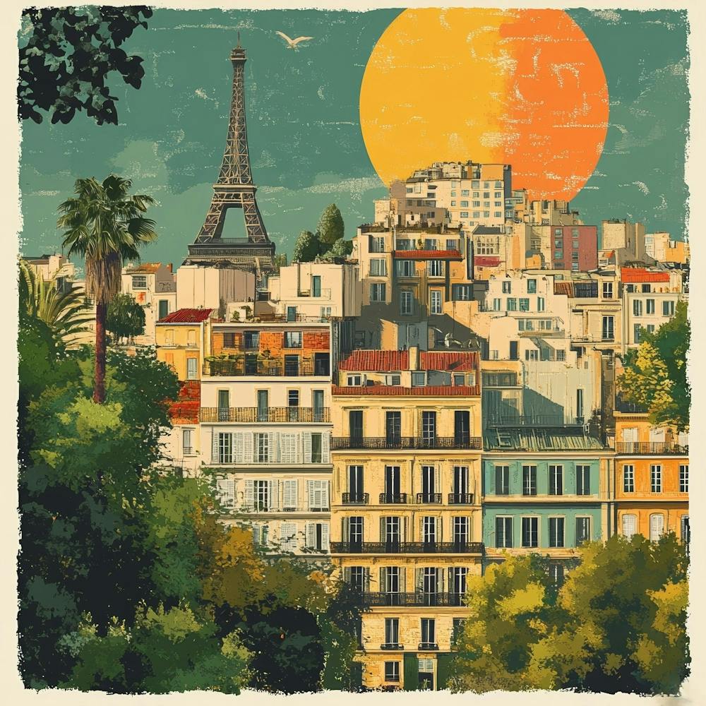 Paris Cityscape Art