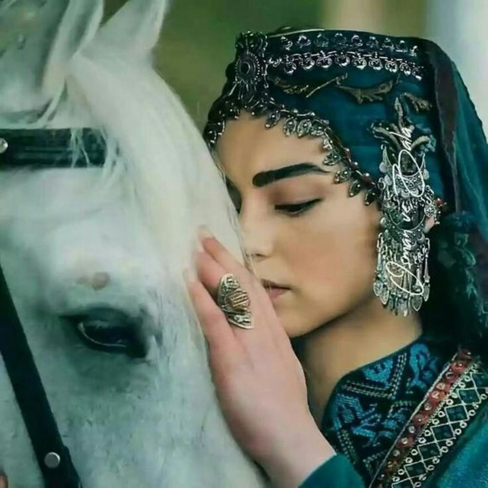 Turkish Woman And Horse