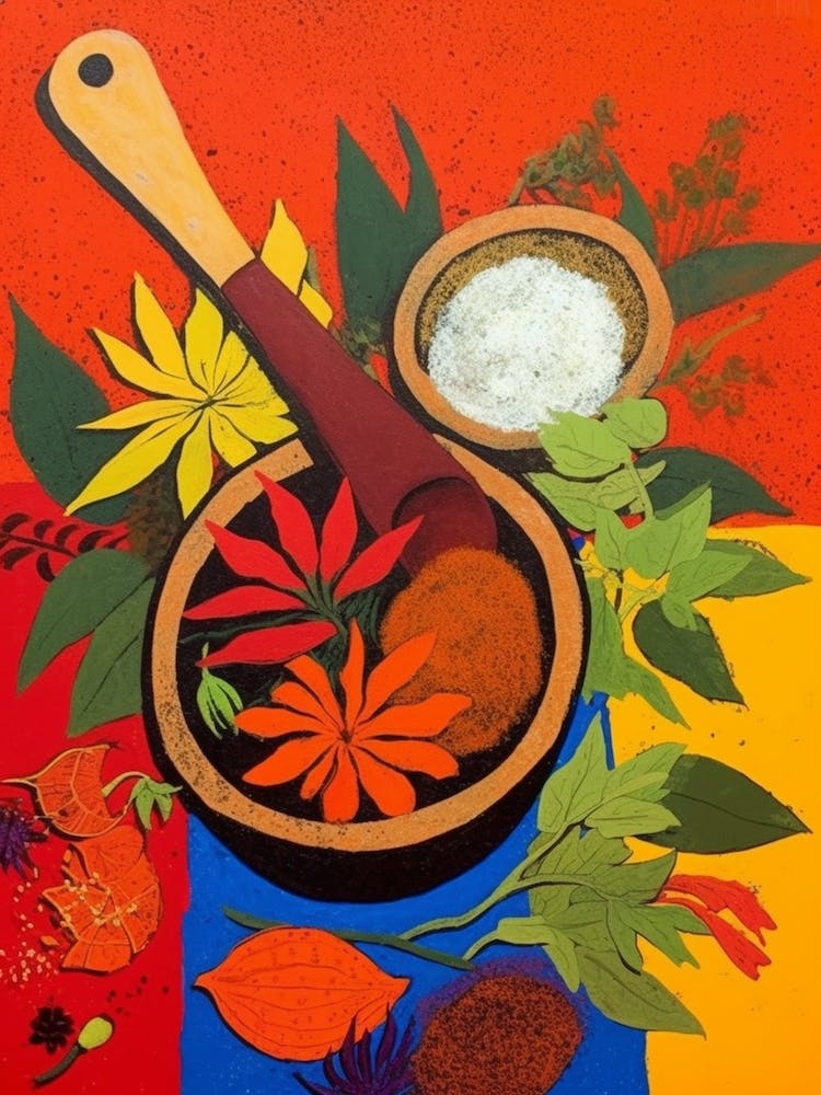 African Cuisine Matisse Inspired Illustration10