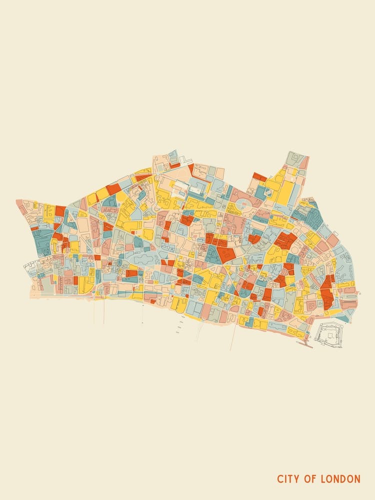 City Of London London England Uk Neighbourhood Map