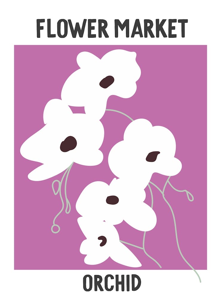 Flower Market Poster Orchid