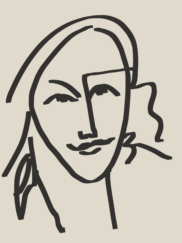 Line Art Candid Portrait 4