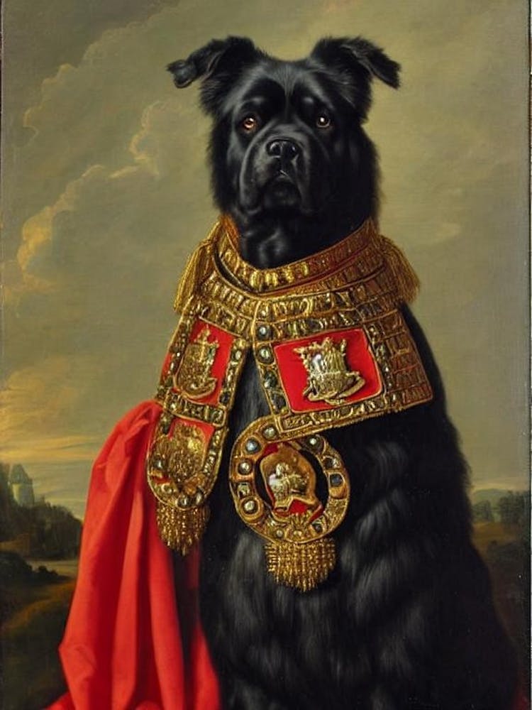 Newfoundland Renaissance Portrait Oil Painting