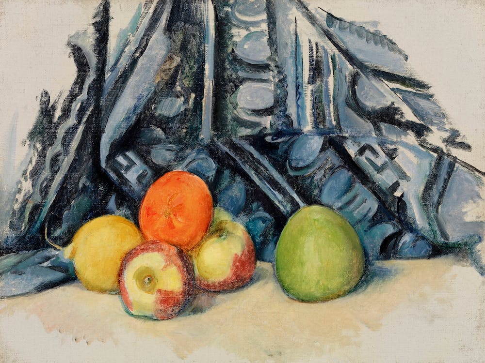 Apples And Cloth, Paul Cézanne