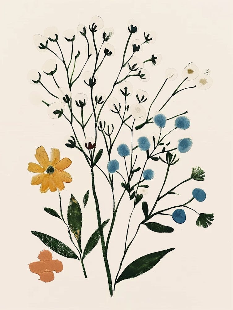 Painted Florals Gypsophila 2