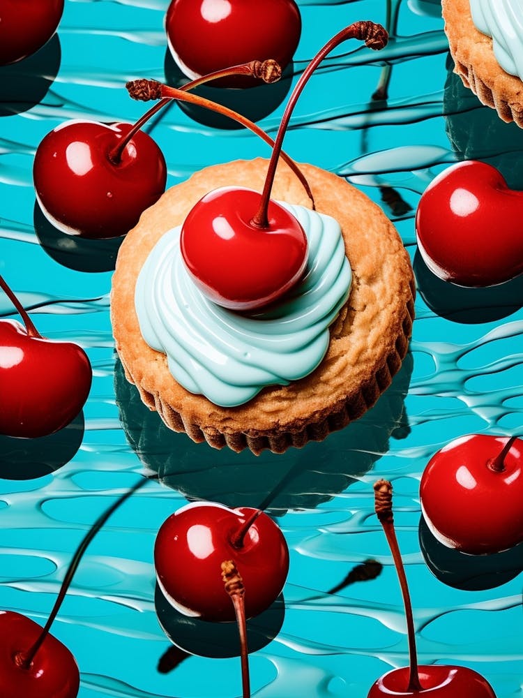 Pop Art Cherry Retro Sweet Treats  3
