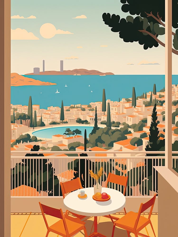 Ibiza, Espagne, Illustration Graphique 1