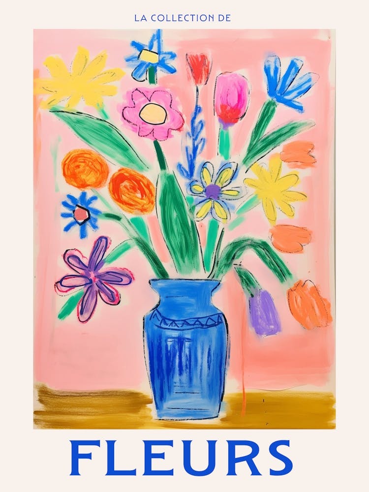 French Flower Poster Flowers