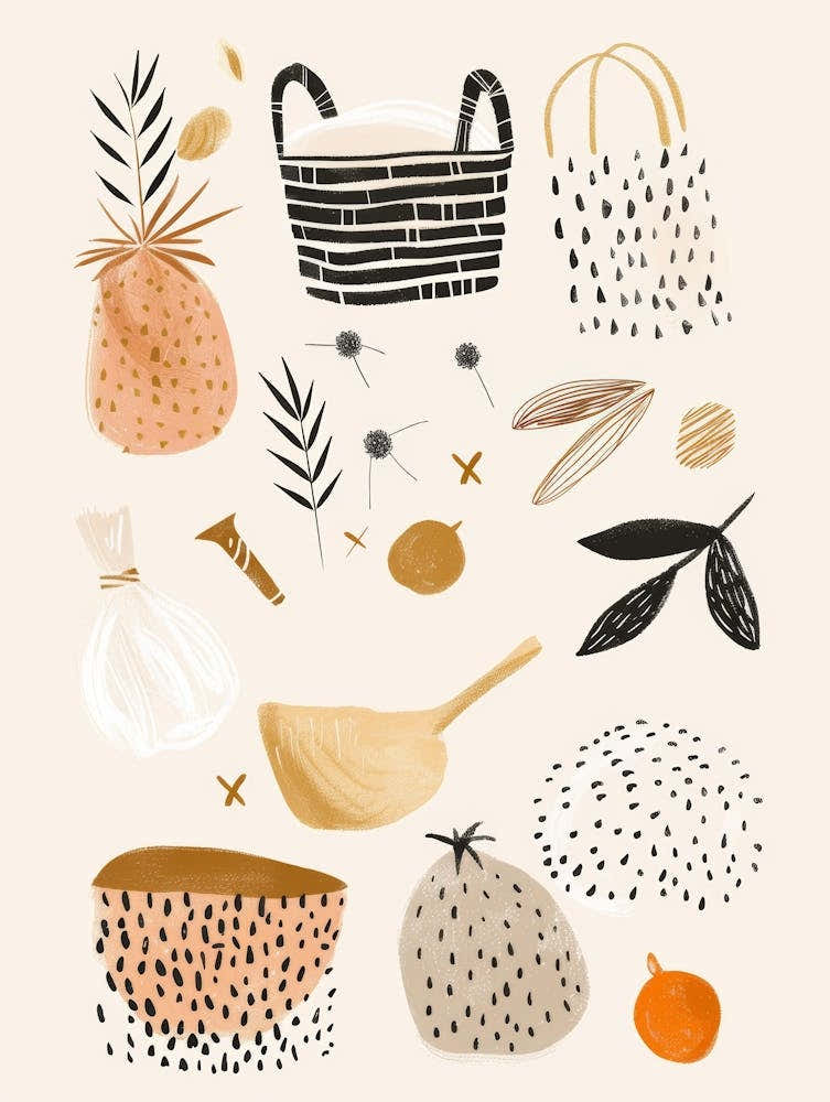 Baskets And Utensils