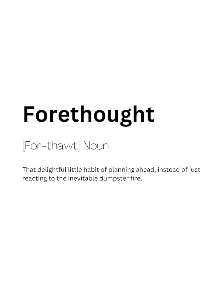 Voraussicht Definition Bedeutung
