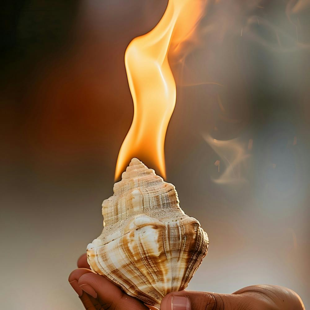 Sea Shell On Fire
