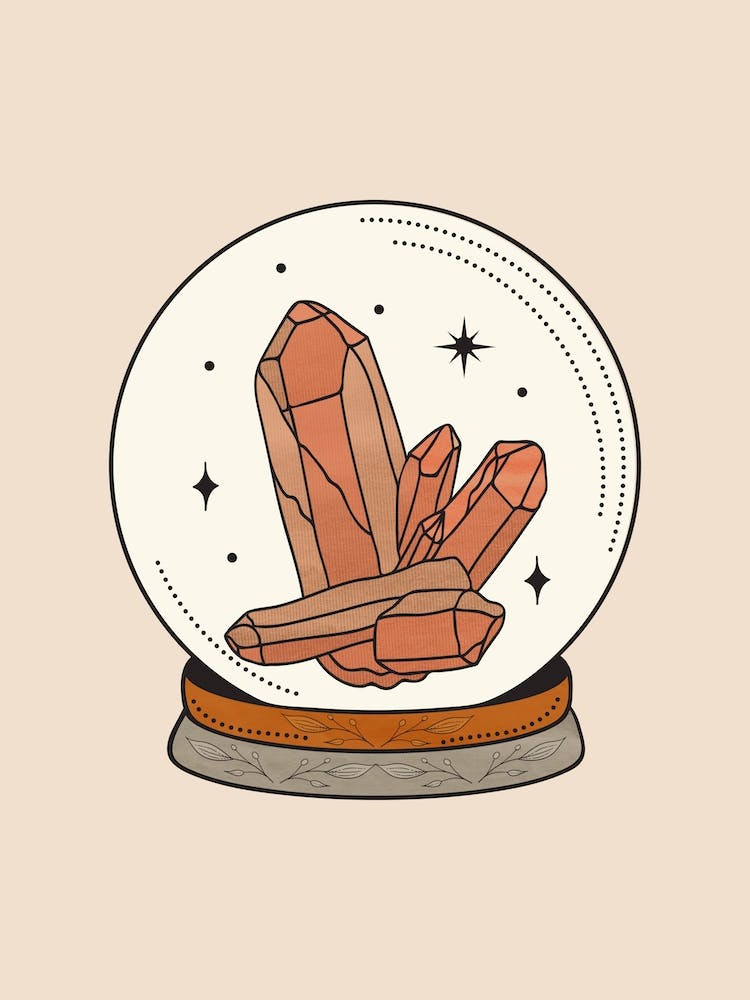 Crystals In A Globe